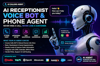 develop ai receptionist, appointment setter, ai phone agent, voice assistant