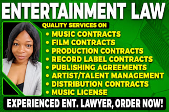 draft or review standard music, film and entertainment contracts
