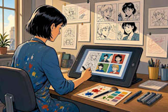 draw comic book illustration graphic novel comic strip comic artist colorist