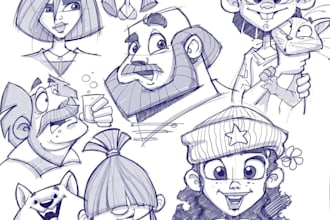 2d character design, cartoon mascot character, 2d game art concept animat
