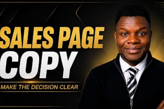 write conversion focused sales page copy for your offer
