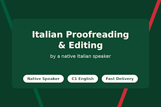 proofread and correct your italian text