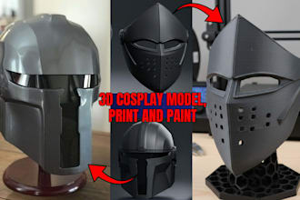 model print and paint 3d mask helmet wearable anime cosplay sci fi halo cosplays