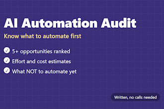 do an ai automation audit and roadmap for your business workflow