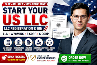 do us llc registration, wyoming llc, ein, s corp or c corp