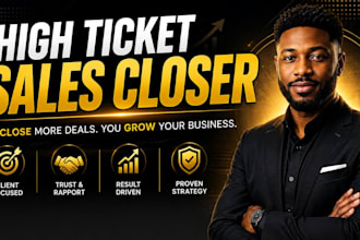sales representative high ticket sales closer salesperson online b2b sales leads
