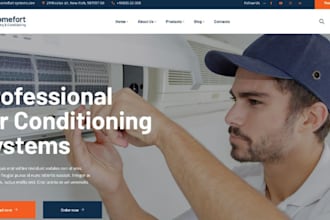 design wix hvac website air conditioning heating repair contractor website