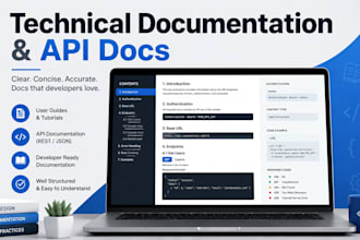 write clear technical documentation and API docs for your software