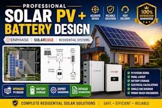 design enphase solaredge solar pv and battery storage systems