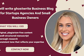 business blog ghostwriting for startups, agencies and small business owners