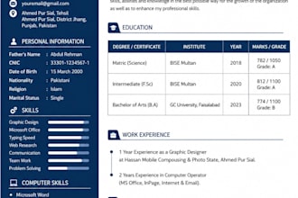 make a professional cv for jobs
