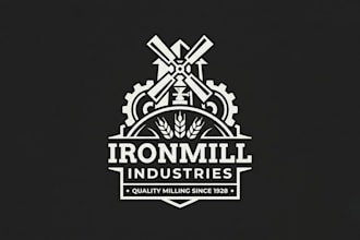 design a professional mill logo for your industrial brand