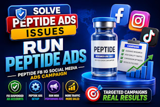 solve peptide ads issues run peptide ads peptide fb ig social media ads campaign