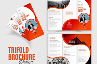 design editable canva trifold brochure template print ready bifold flyer