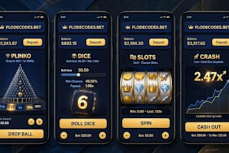 develop crypto gaming platform with crash plinko dice game
