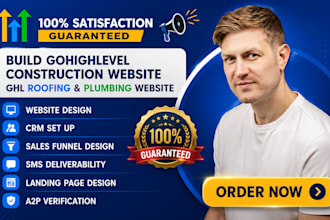 build gohighlevel construction website ghl roofing highlevel plumbing website