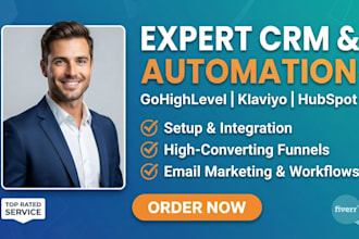 design gohighlevel sales funnels and setup CRM marketing automation