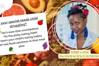 create a specialized pediatric nutrition plan for gut health and constipation