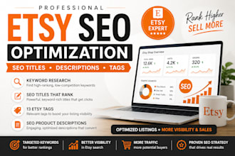 optimize etsy listings with SEO titles descriptions and tags