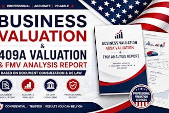 prepare a professional business valuation and 409a valuation report