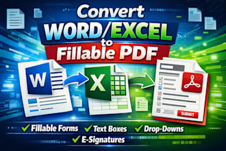 convert word to fillable PDF or update existing PDF forms