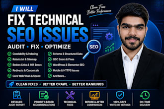 fix technical SEO issues and optimise your wordpress website