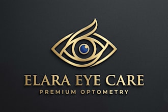 design a premium optometry logo for your eye care brand