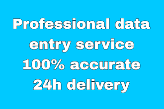 do accurate data entry and excel spreadsheet work