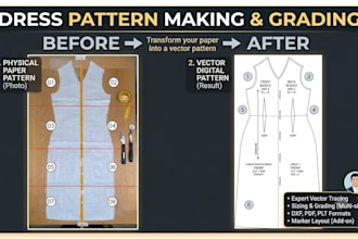 digitize your hand drawn sewing pattern to digital