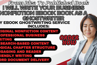 write your business nonfiction ebook or book as a ghostwriter