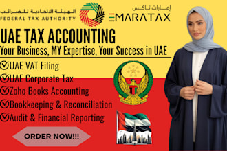 handle uae vat, corporate tax, bookkeeping, accounting, and audit on zoho books