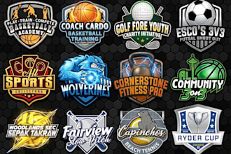 create stunning sports, team, gaming or sport event logo design