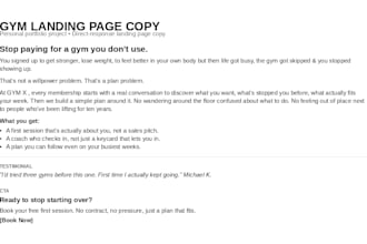write clear website copy for coaches and consultants