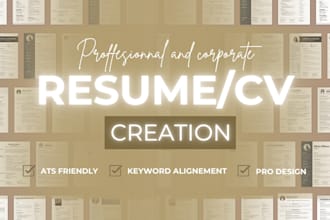 create a proffesional, ats friendly resume for your job search