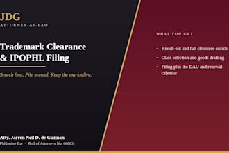 run trademark clearance and file your mark with ipophl philippines