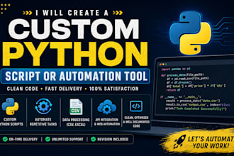 create a custom python script or automation tool
