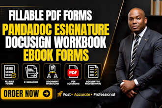 create fillable pdf form pandadoc esignature docusign workbook ebook forms