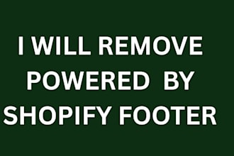 remove powered by shopify footer and customize footer