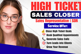sales rep high ticket sales closer salesperson sales sdr and b2b sales expert