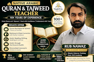 teach you quran with tajweed and arabic language