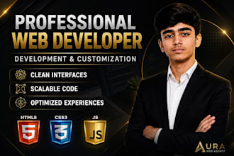 deliver a ready to use HTML CSS js frontend website with 1 day customization