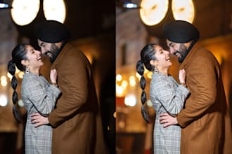 professionally edit and retouch your wedding photos