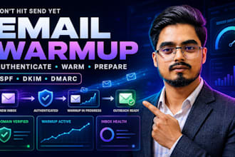 set up email warmup and domain authentication for cold email outreach