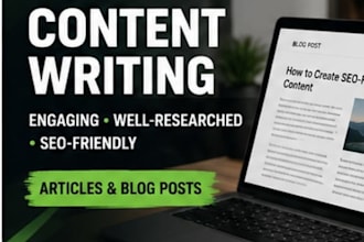 write engaging and SEO friendly content for your website