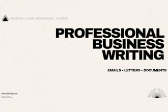 write professional business letters, emails and documents