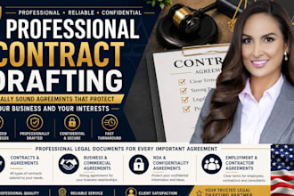 professionally draft customized contracts and legal agreements