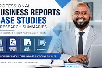write business reports, summaries and case studies