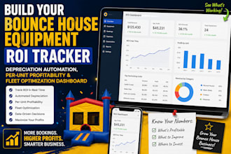 bounce house equipment ROI tracker depreciation automation perunit profitability