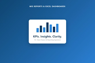 build mis reports and excel dashboards for your business