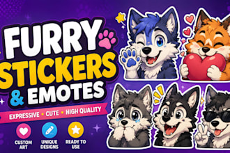 create custom furry stickers, emotes and sticker packs